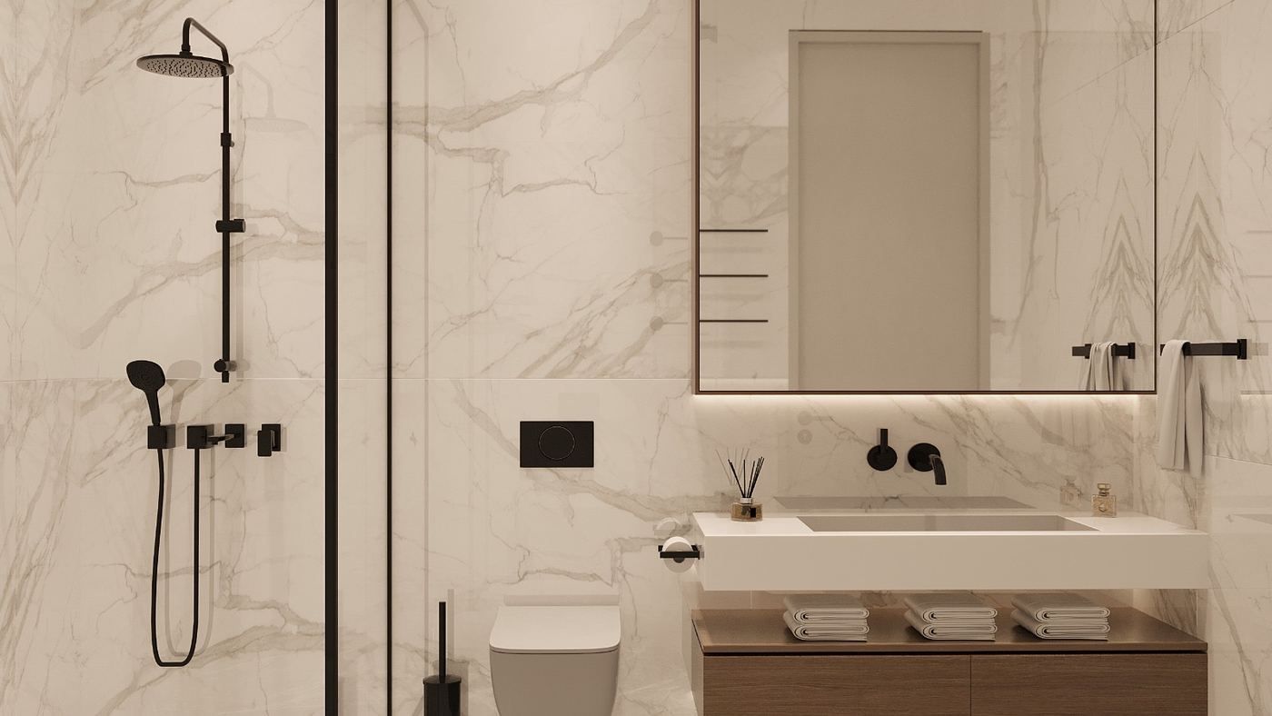 Banyo, mermer kaplama